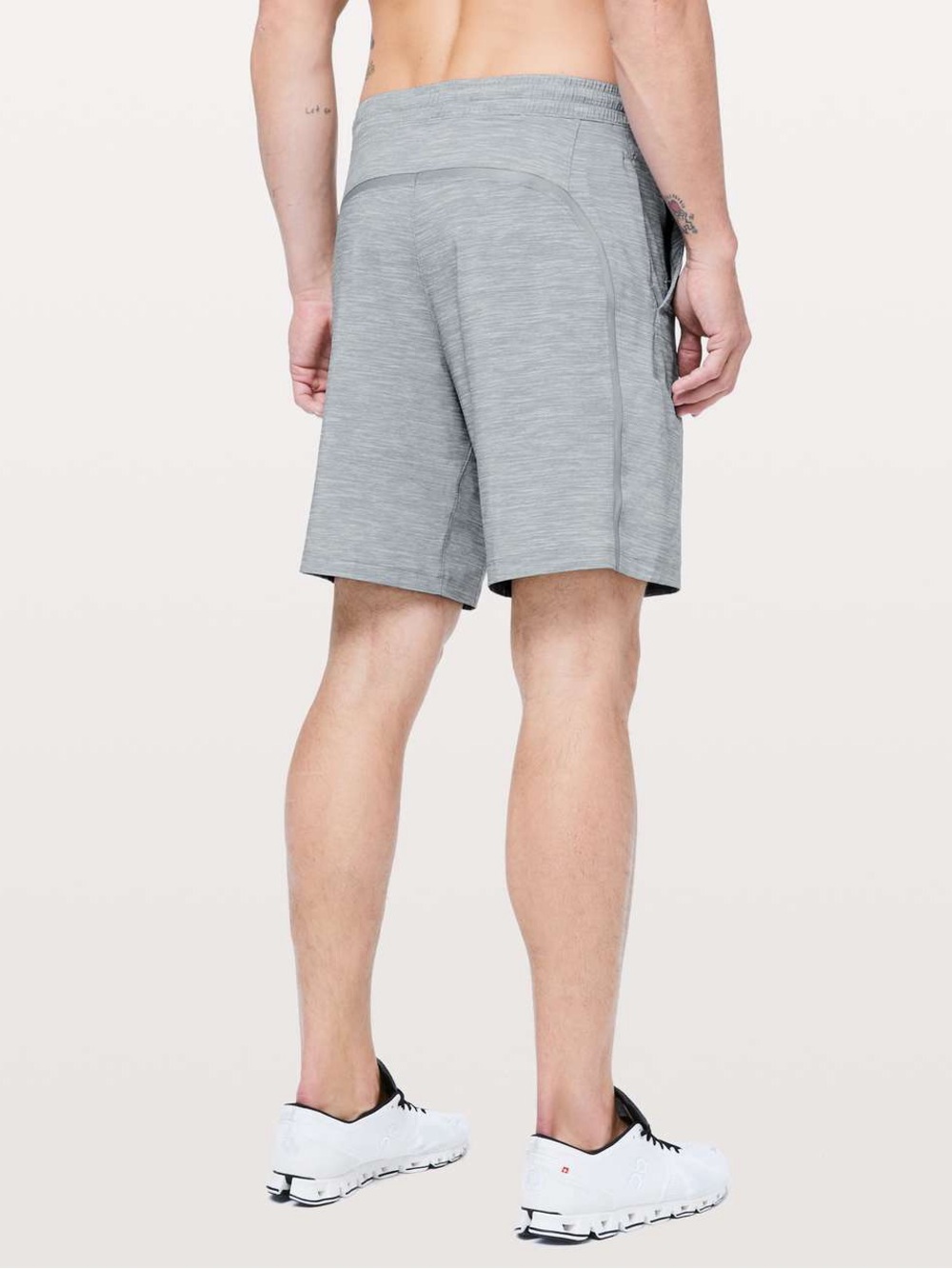 Lululemon men’s pace breaker short unlined light heathered grey 6 1/2” inseam